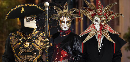 Bauta, Volto und Jester